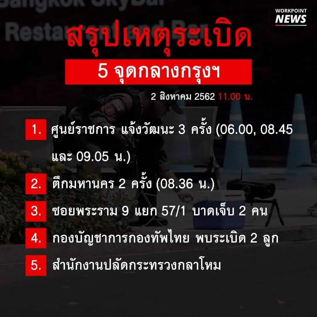 曼谷爆炸多地连发现场视频图片与死伤情况全程直击