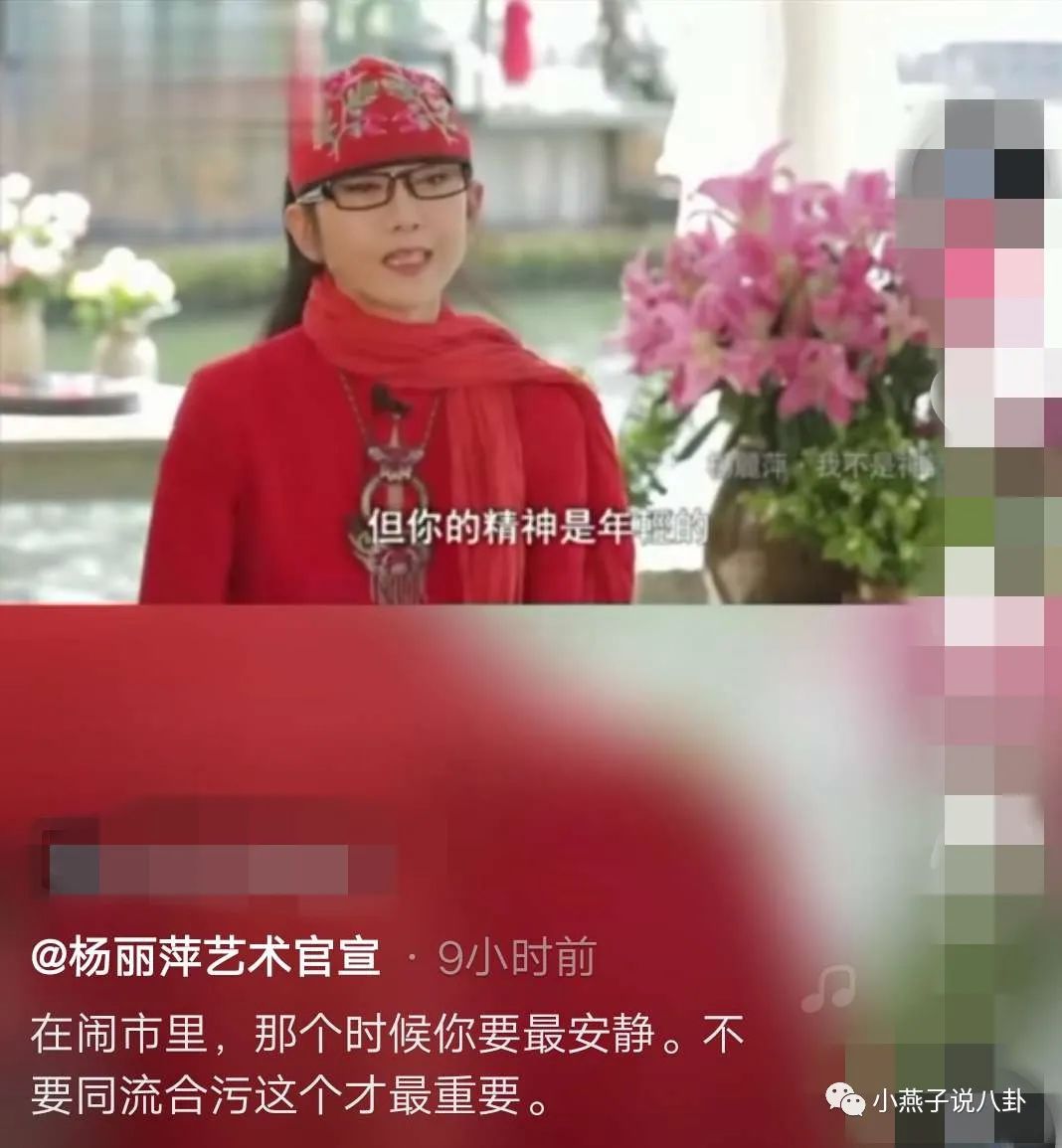 杨丽萍回应争议言论过于偏激被网友怼活该无儿无女！